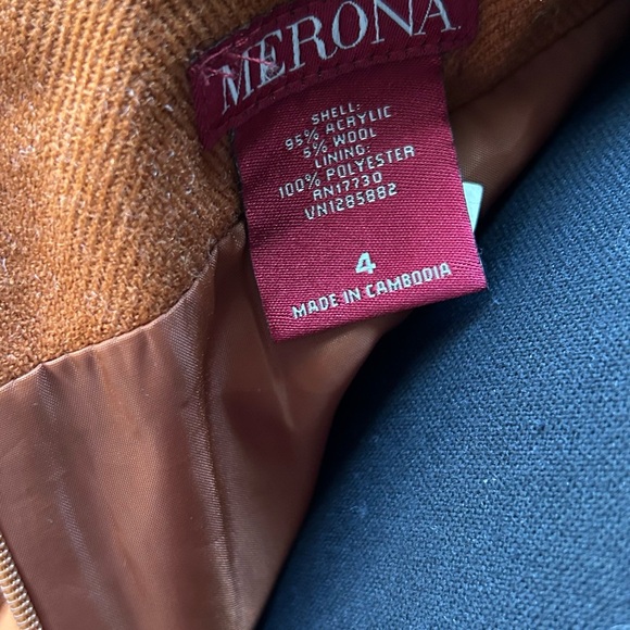 Merona Belted Skirt in Rust Size 4 - Picture 5 of 6